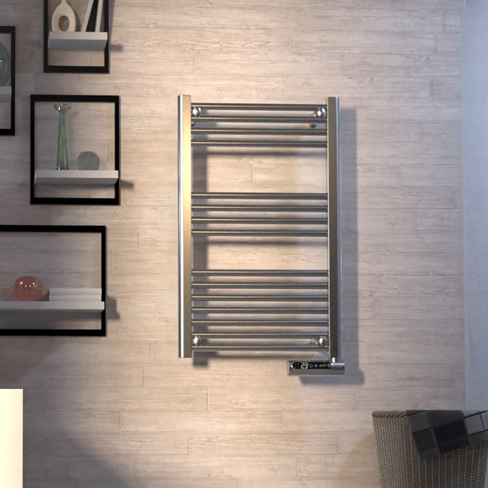 Radiateur Sèche-Serviette Électrique Basse Consommation ReadyWarm 9200 Smart Towel Acier 750 W, Affichage LED, Commande Tactile, Minuterie, 3 Modes de Fonctionnement, 2 Systèmes de Sécurité ReadyWarm 9200 Gris Foncé