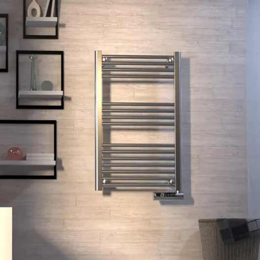 Radiateur Sèche-Serviette Électrique Basse Consommation ReadyWarm 9200 Smart Towel Acier 750 W, Affichage LED, Commande Tactile, Minuterie, 3 Modes de Fonctionnement, 2 Systèmes de Sécurité ReadyWarm 9200 Gris Foncé