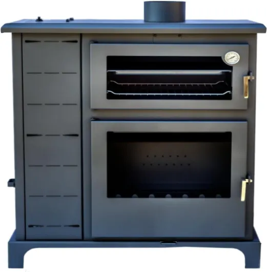 Poêle polycarburant avec four JOIMA modèle ECO VALLE - granulés, chenille, Os d'olives, pelures de pistache, pelures d'amande et bois de chauffage - ECODESIGN 2022
