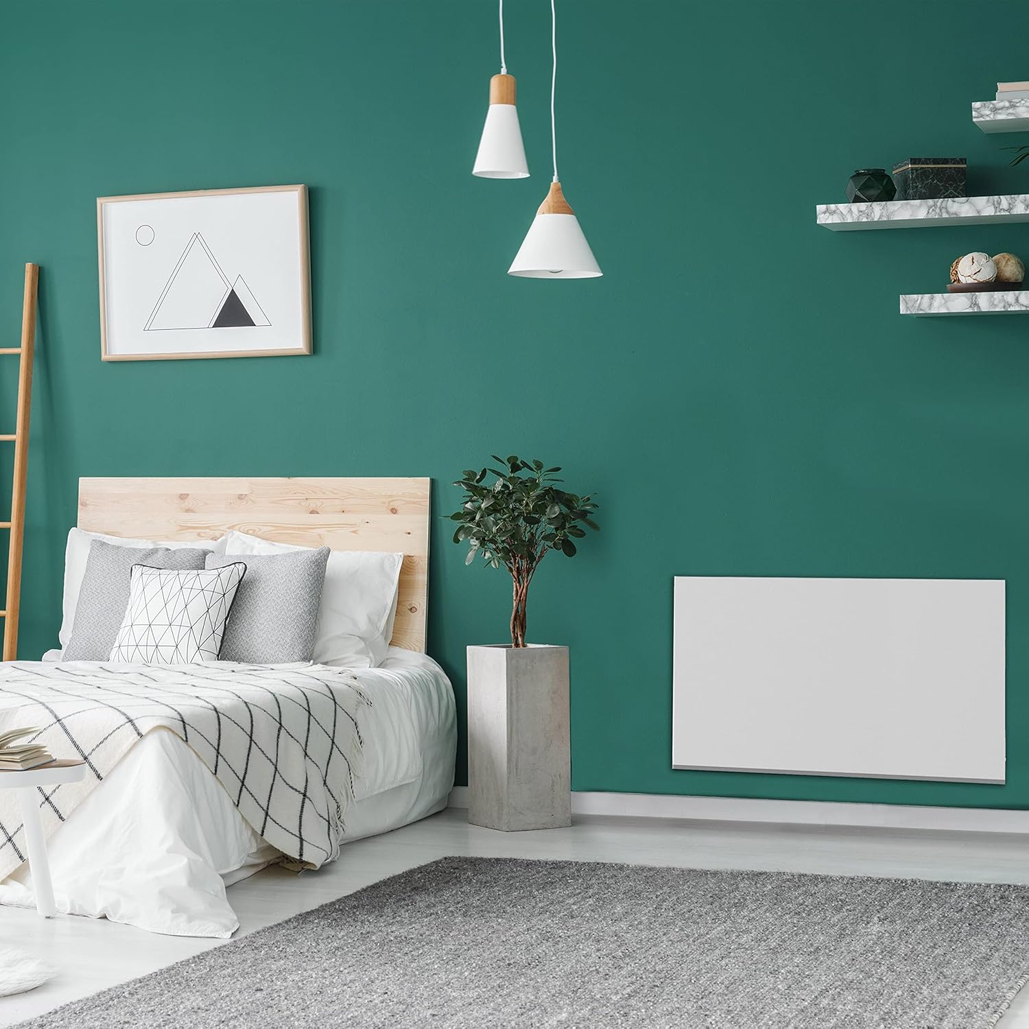 Radiateur électrique à inertie sèche CERAMIQUE écran LCD 1500W POAS 1500 W