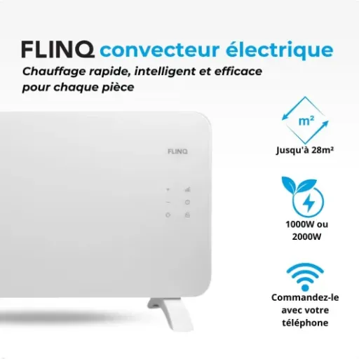 Test FlinQ Smart chauffage électrique 2000 W : le radiateur connecté qui fait (globalement) le job