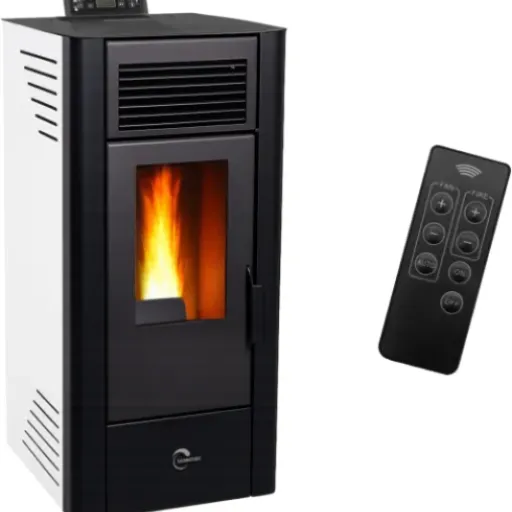 Test Poêle à granulés air Anita 11,6 kW Blanc Sannover : ça chauffe fort sans exploser le budget