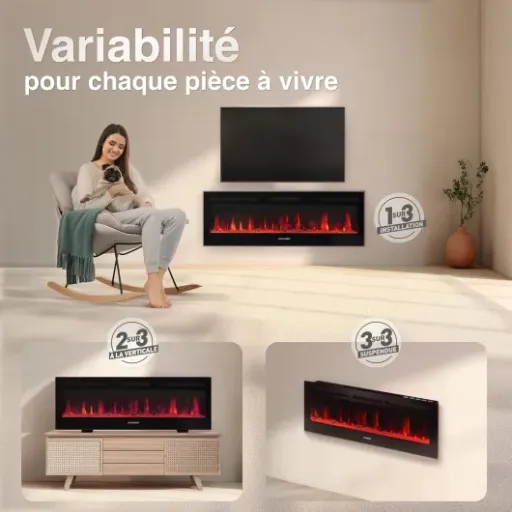 Test Kaminio Cheminée Electrique Marlon 60'' : un faux feu qui fait bien le job dans le salon