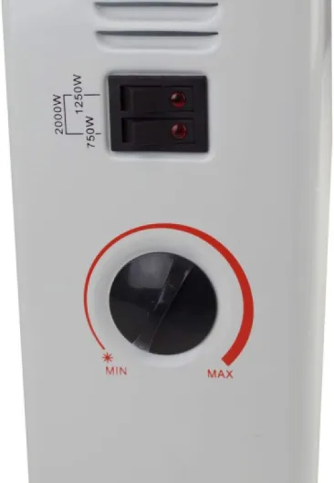 Chauffage Électrique à Convection CHYO2 Radiateur Électrique 2000W - avec Thermostat Réglable et Fonction Turbo - Pièces jusqu'à 15m2 - Protection Surchauffe - Blanc
