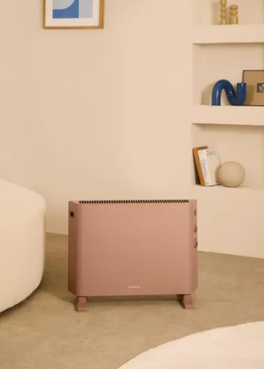 /WARM HANDY COLOURS/Convecteur chauffant à air moka/Fonction ventilateur et air chaud, pièces jusqu'à 20m², 4 modes, léger, silencieux, faible consommation, 57x23x43 cm, 2000W 57cm - 2000W Moka