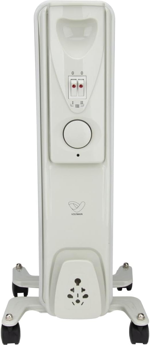 Radiateur mobile bain d'huile 1000W - blanc - Voltman