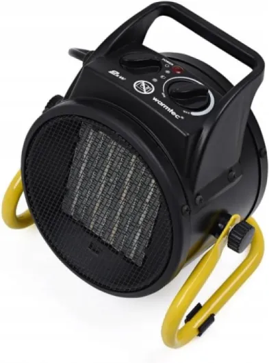 WARMTEC Chauffage Soufflant avec Thermostat 2000W - Chauffage Électrique pour d'atelier, Garage - 3 Modes, Boîtier Acier Robuste, Angle d'inclinaison réglable, protection contre la surchauffe Ewp 2kw