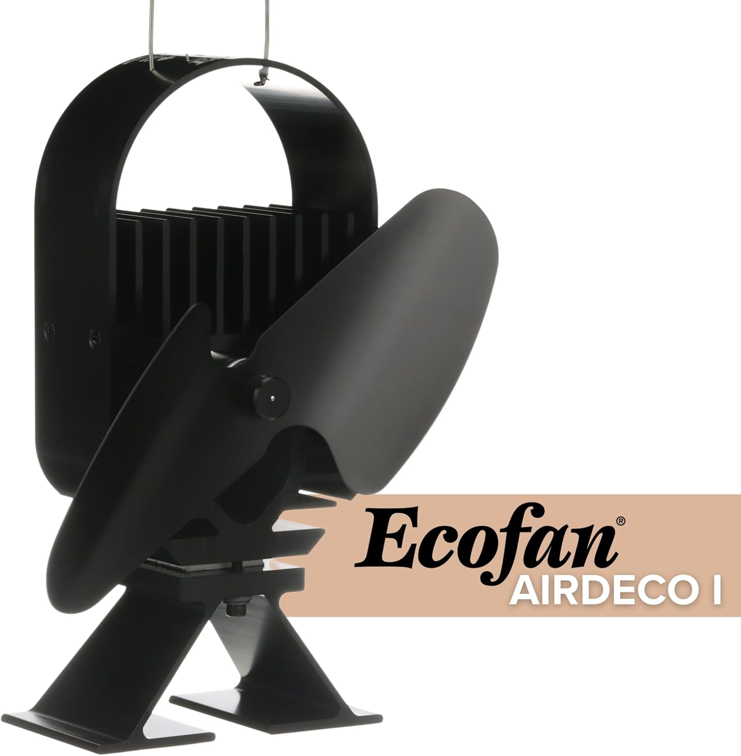 Ecofan AirDeco I Ventilateur de poêle - Technologie basse température - 160 CFM Idéal pour poêles à bois, gaz, granules - Alimenté à la chaleur, Circulation d'air efficace & économies de combustible 160 CFM Ventilateur