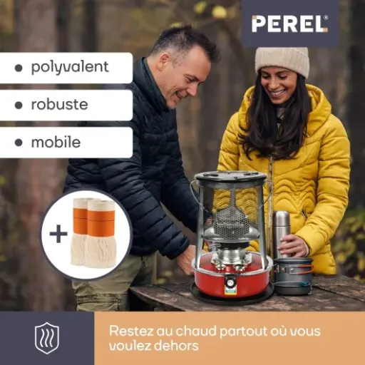 Test Perel Chauffage à pétrole portable 2600W : le petit poêle d’appoint qui chauffe bien mais pas sans défauts