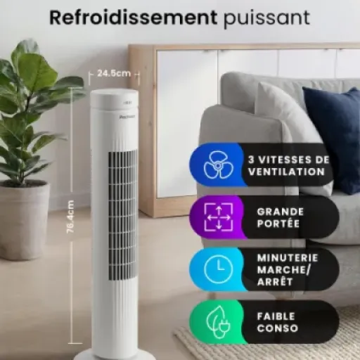 Test Pro Breeze Ventilateur Colonne 79 cm : la tour qui rafraîchit correctement sans prendre de place