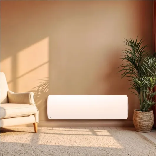 Radiateur électrique fixe à inertie sèche céramique 1500W Bestherm ARIA plinthe blanc