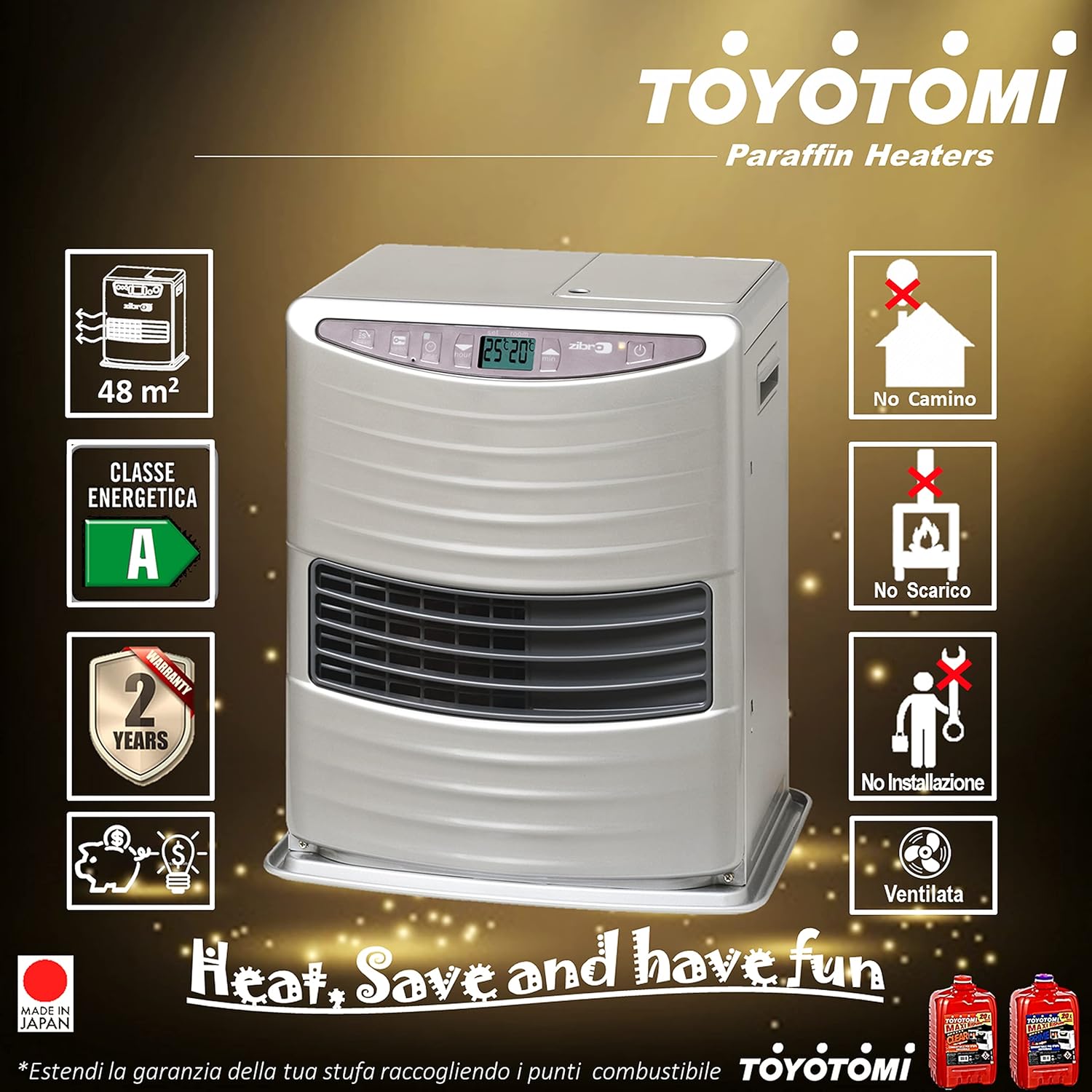 LC-300, Réchaud électronique portable, Excellence japonaise, Chauffe jusqu'à 48 mètres carrés, Aucune installation nécessaire, Puissance 3000 W Lc 300 120m3 Chauffage électrique