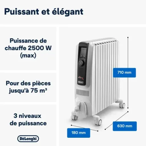 Test De'Longhi TRDX41025E Dragon 4 : le radiateur à huile qui chauffe bien mais pas sans défauts