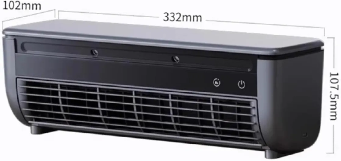 Climatiseur Mural à Chargement sans Fil, avec Batterie de 6000 mAh et Chargement sans Fil, Pas d'installation, Refroidissement Silencieux, pour Chambre, Bureau, Camping,001,Plug in Model 001 Plug in Model