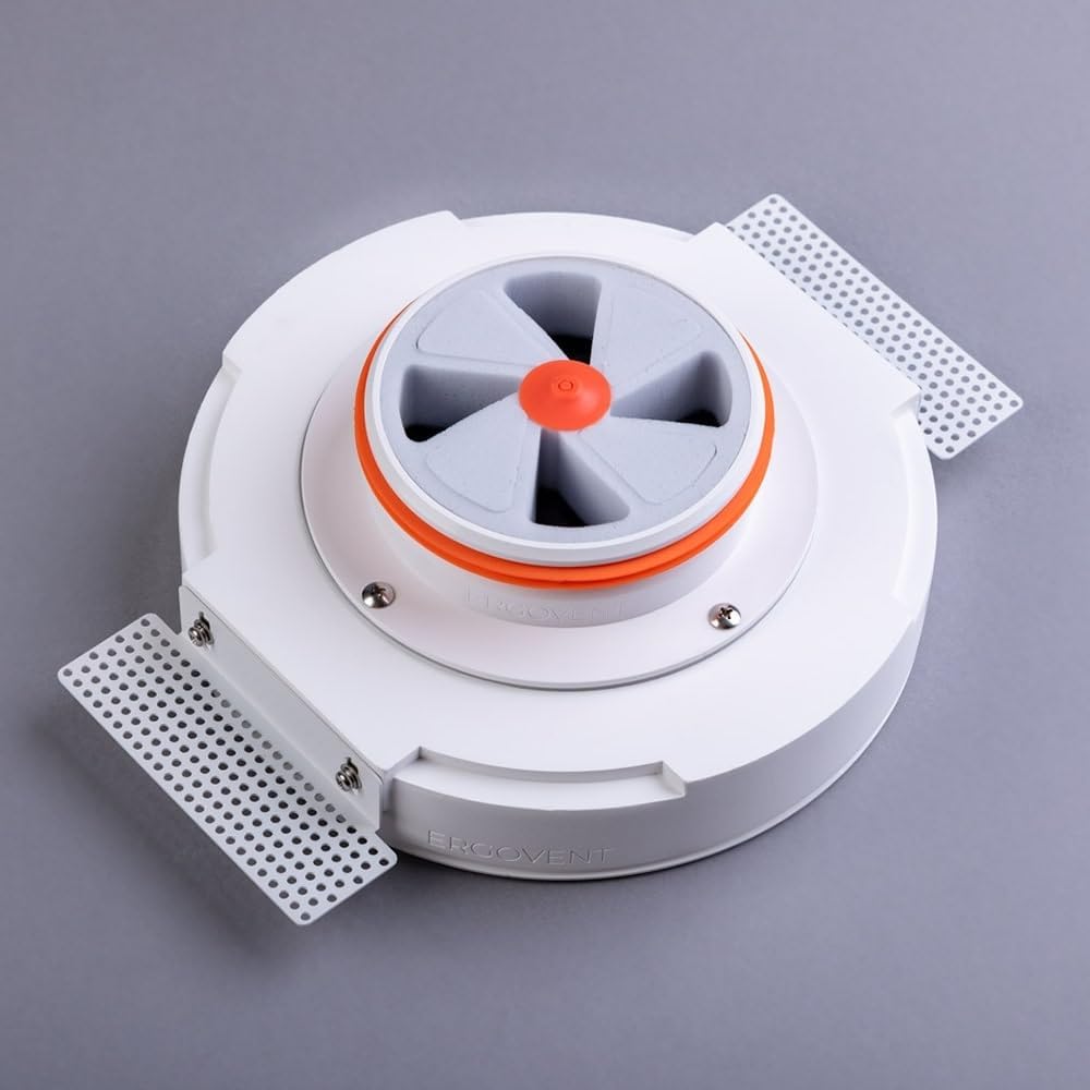 RONDO-125 - Couvercle Diffuseur de Ventilation 125mm, Valve d'air sans cadre, Grille Aeration Ronde, Design moderne Ventilation Ronde avec Cadre invisible 125 mm